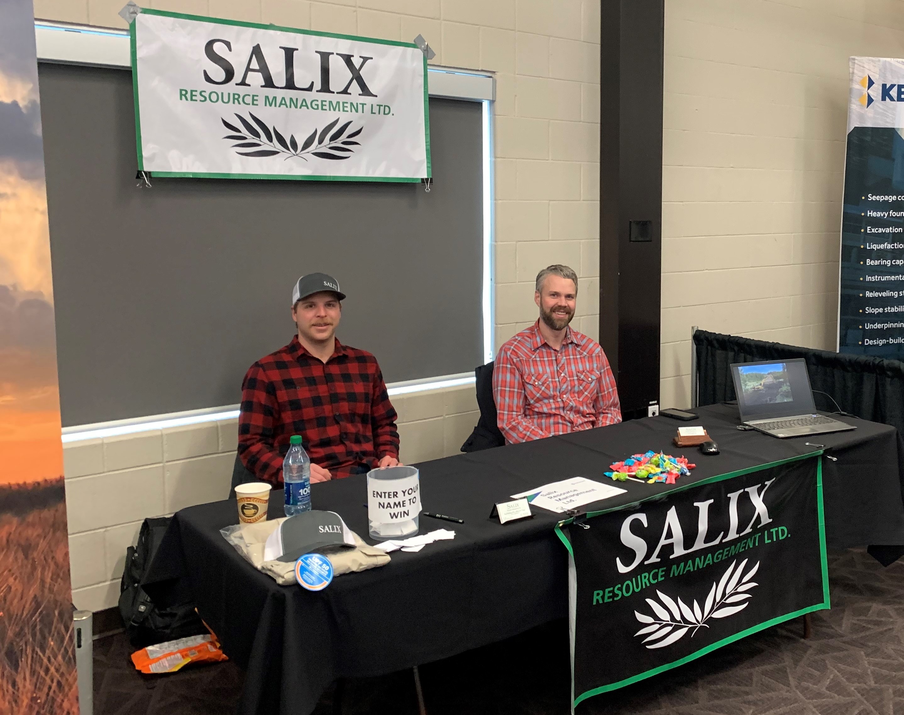 Salix staff manning the table at the Olds College Career Fair in 2023